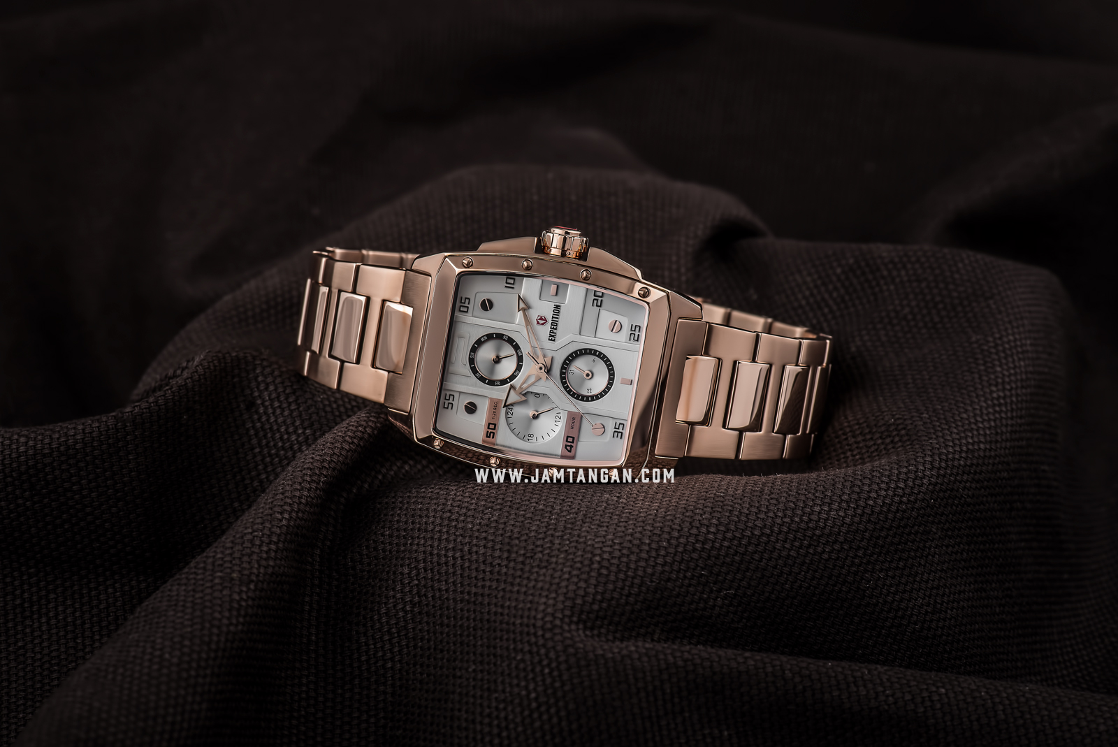 Expedition E 6636 BF BRGSL Ladies Silver Dial Rose Gold Stainless Steel Machtwatch